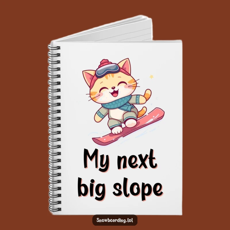 Funny Snowboarding Cat Notebook: Gift for Happy Note-Takers