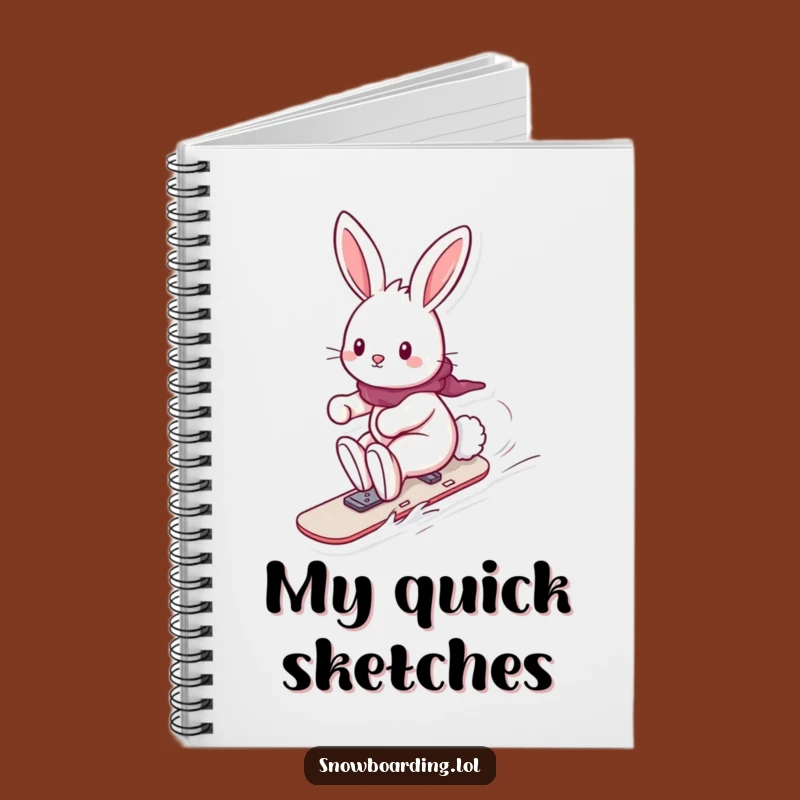 Funny Playful Bunny Snowboard Notebook: Jot Down Fun with this Hilarious Gift!