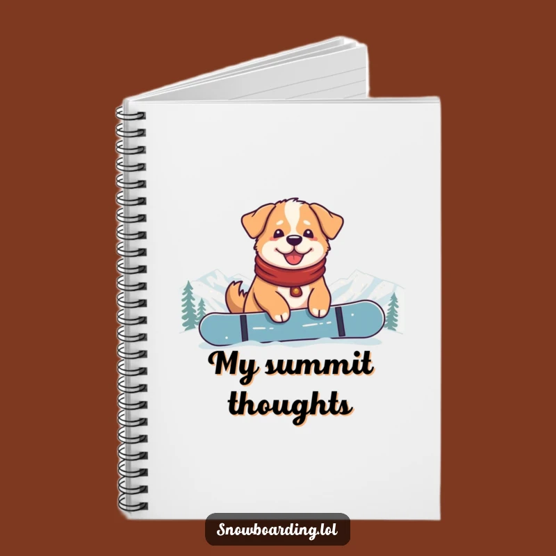 Funny Content Dog Snowboarder Notebook: Jot Down Ideas with Canine Calm
