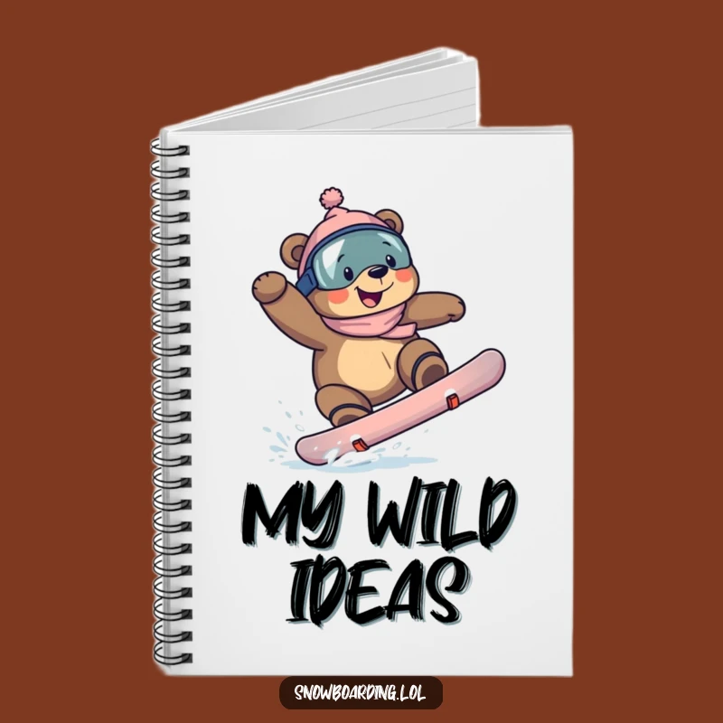 Funny Bear Snowboarding Notebook: Conquer Your Notes with a Grin