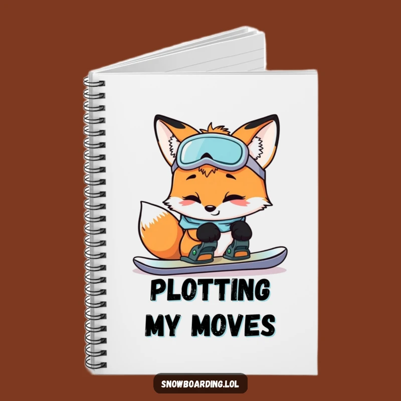 Funny Curious Fox Snowboard Notebook: Jot Down Your Smartest Ideas