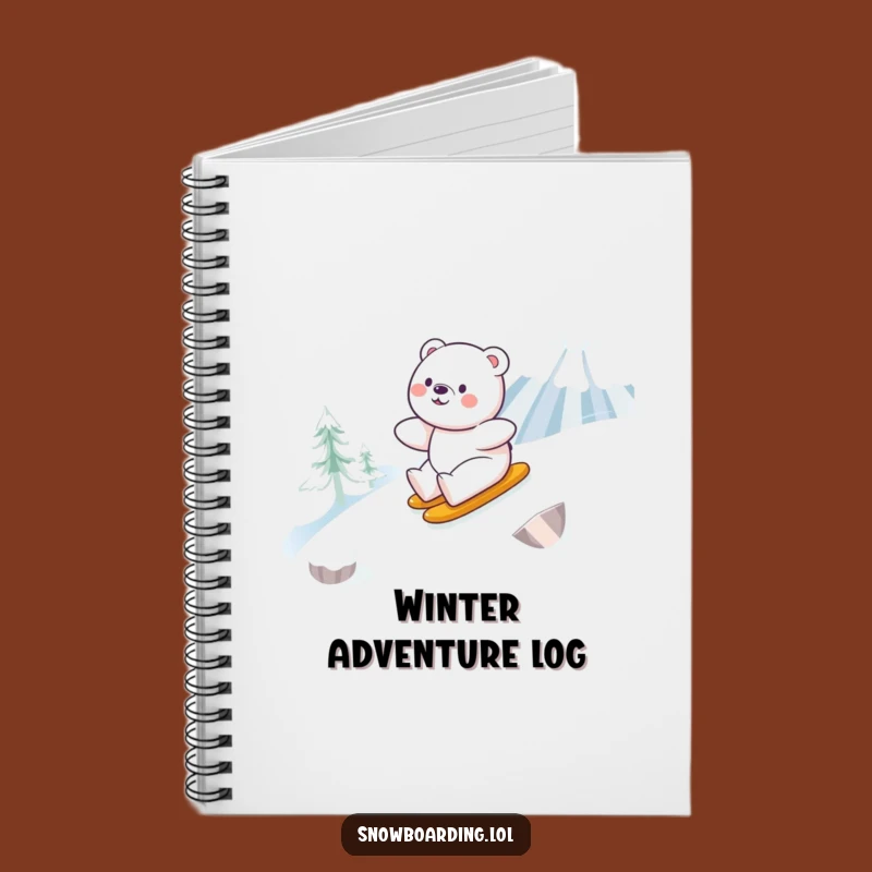 Funny Bear Snowboarding Notebook: Jot Down Your Winter Adventures