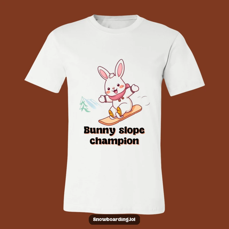 Funny Rabbit Snowboarding T-Shirt: Fast Fun Gift for Speed Demons