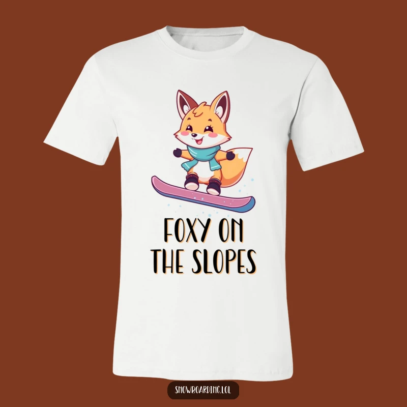 Funny Fox Snowboarding T-Shirt: Playful Jump - Hilarious Shredder Tee