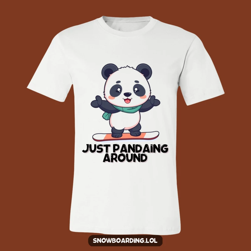 Funny Snowboard Panda T-Shirt: Master Winter Balance with Pride