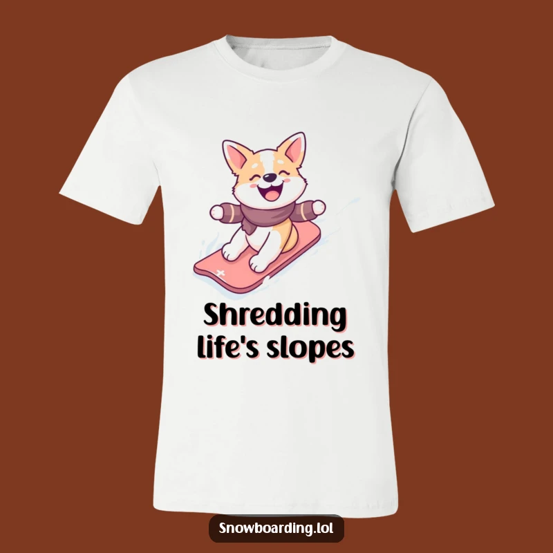 Funny Snowboarding Dog T-Shirt: Shred the Slopes with Style