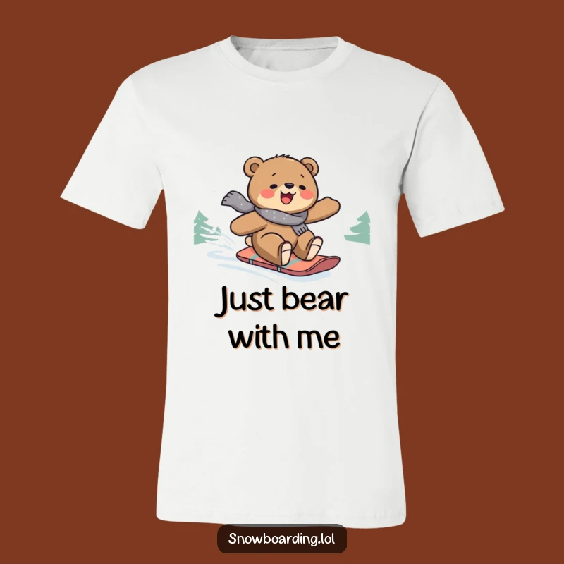 Funny Snowboard Bear T-Shirt: Epic Winter Fun for Humor Lovers