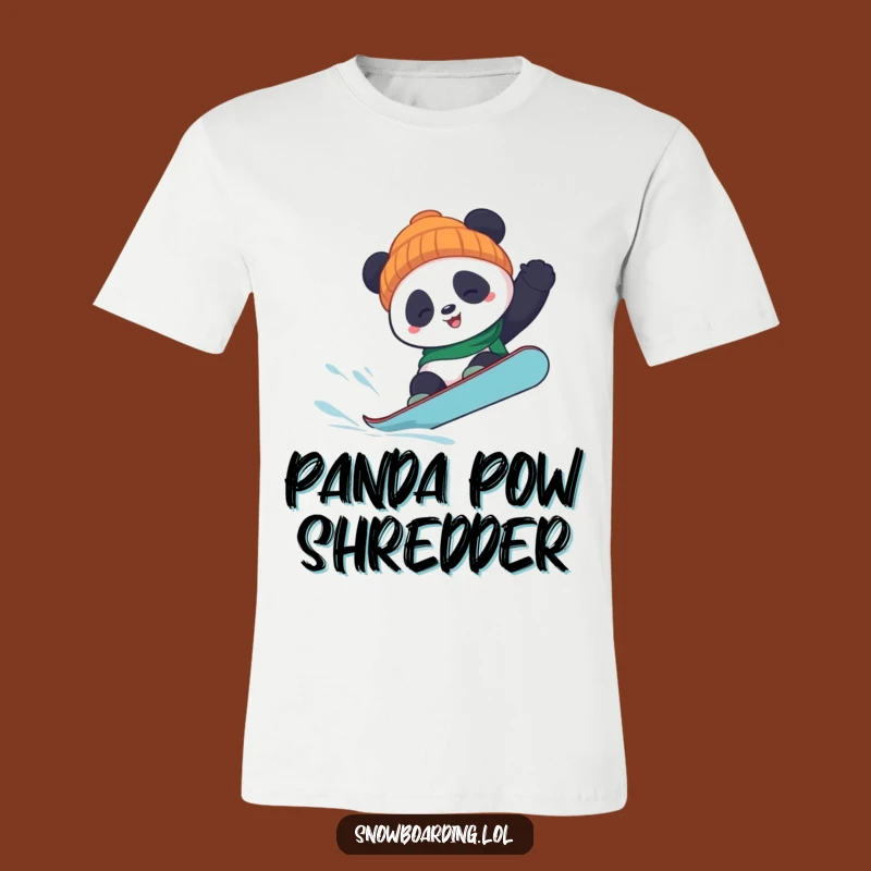Funny Panda Snowboard Flip T-Shirt - Hilarious Winter Sports Tee for Laugh Lovers