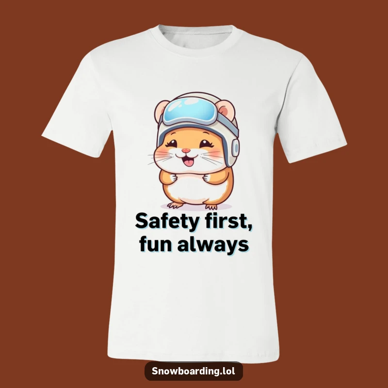 Funny Hamster Snowboarder T-Shirt: Giggling Shredder, Ultimate Funny Gift!
