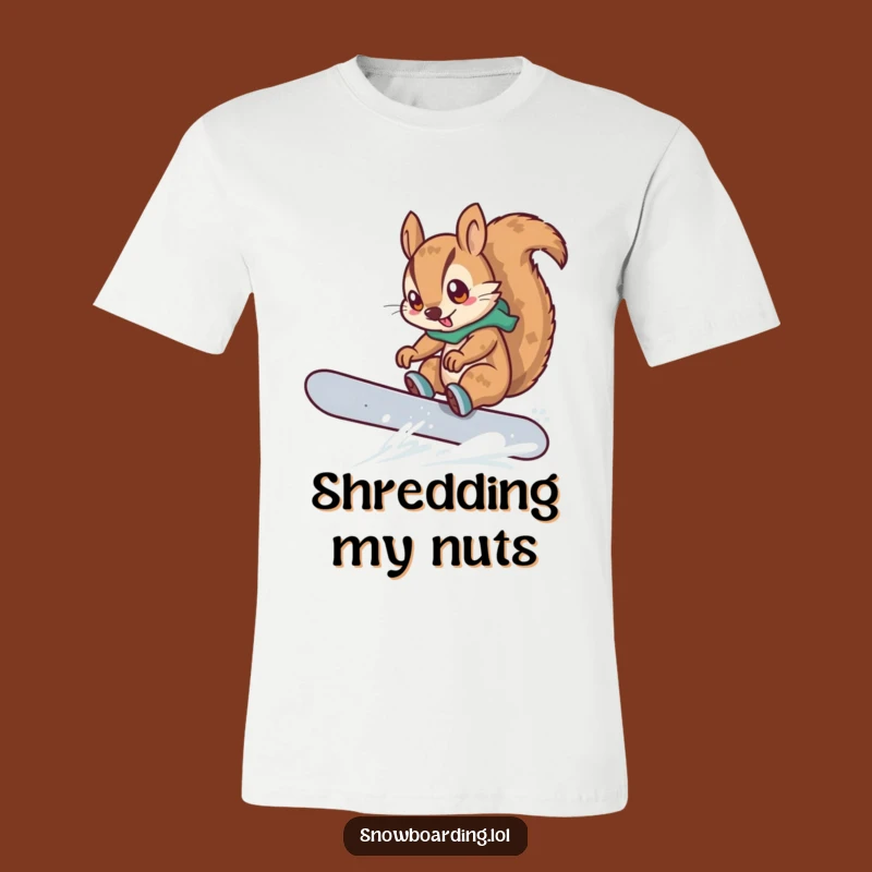 Funny Squirrel Snowboarder T-Shirt: Wear Extreme Determination, Perfect Gift