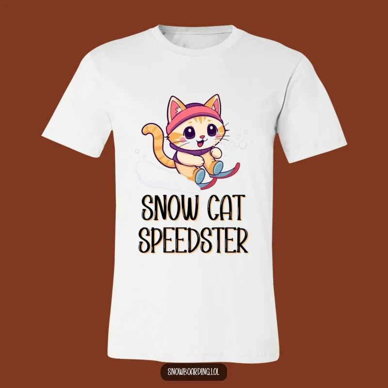 Funny Cat Snow Zoomie T-Shirt - Hilarious Pet Tee for Winter Fun Lovers