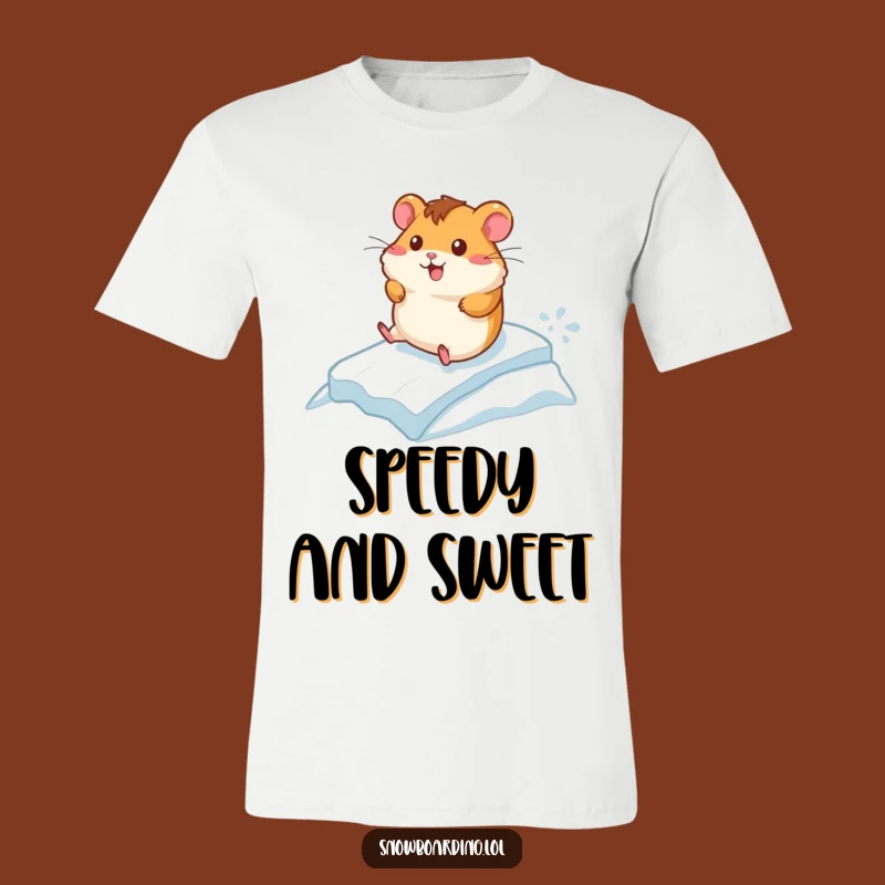 Funny Hamster Ice Racer T-Shirt: Show Off Your Speedy Style