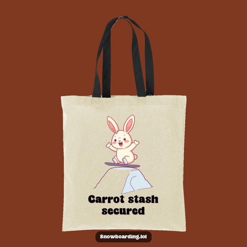Funny Snowboard Bunny Tote Bag: Carry Your Gear with Winter Laughs