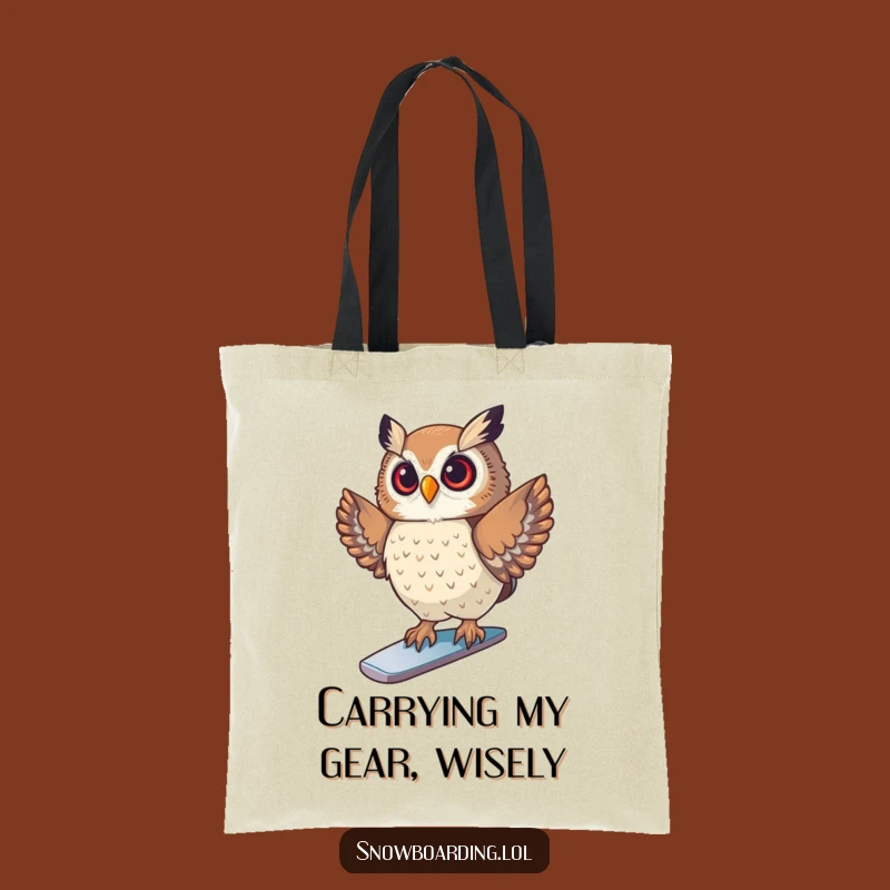 Funny Owl Snowboard Tote Bag - Carry Your Gear with Witty Style