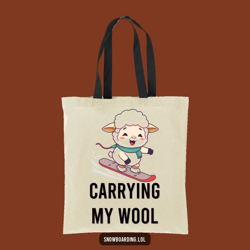 Funny Sheep Snowboard Tote Bag: Carry Your Laughs with this Hilarious Accessory