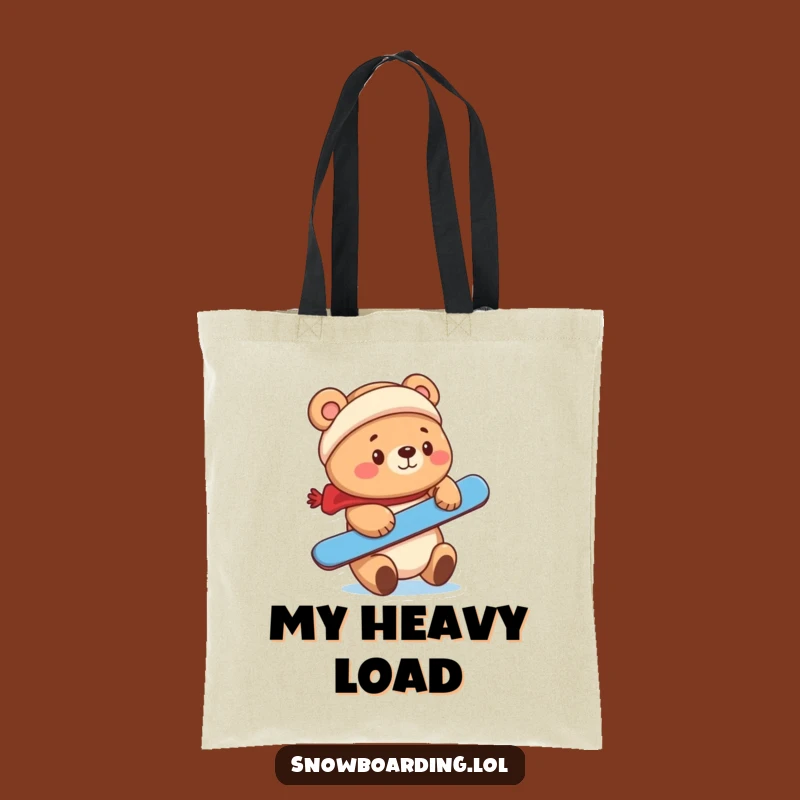 Funny Bear Snowboarder Tote Bag: Cute Charm for a Perfect Gift