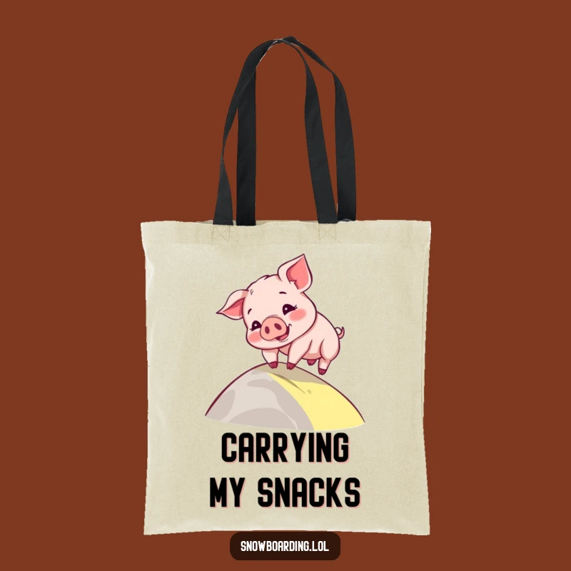 Funny Piglet Wobble Tote Bag: Carry Adorable Humor, Practical Gift