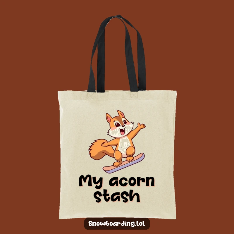 Funny Squirrel Snowboard Jump Tote Bag - Chic & Hilarious Carry-all