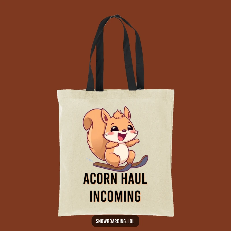 Funny Thrilled Squirrel Speeding Tote Bag: Carry Your Essentials with Zest