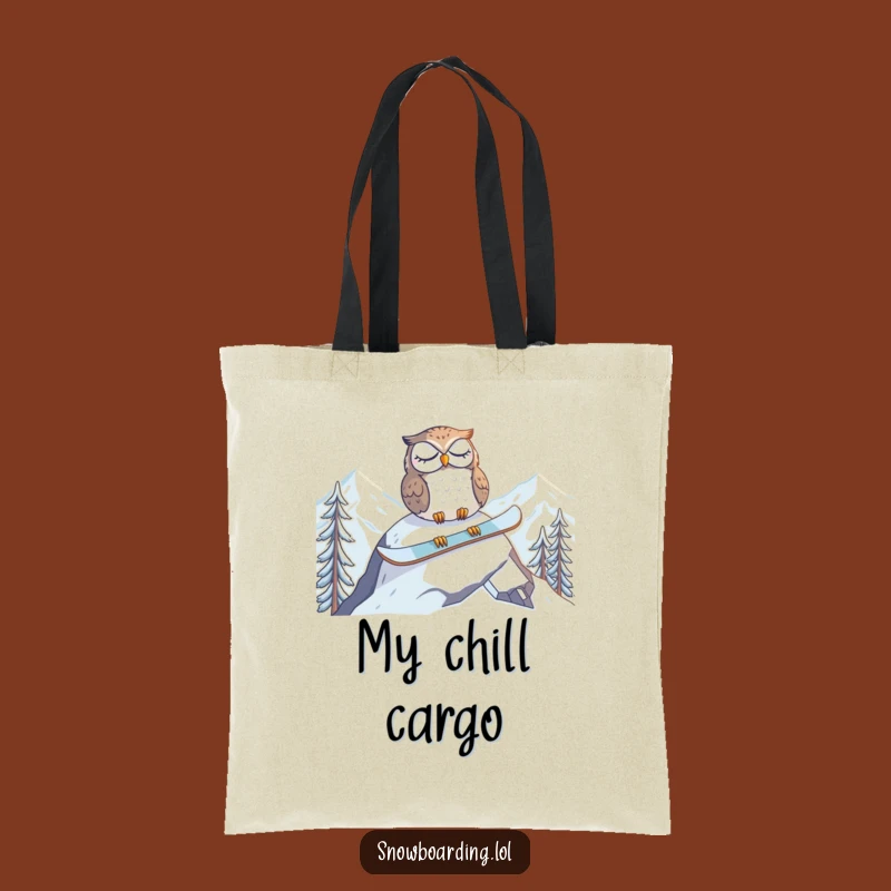 Funny Tired Owl Snowboard Tote Bag: Carry Your Naps in Style