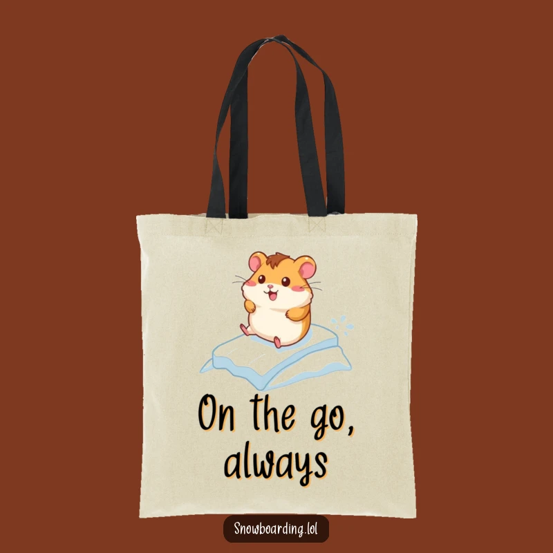 Funny Hamster Ice Racer Tote Bag: Carry Your Speed and Smiles